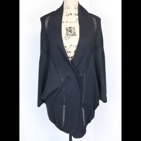 Lululemon Women Size XS/S Breeze Easy Wrap Cardigan Heather Black 6% Cashmere - Picture 1 of 10